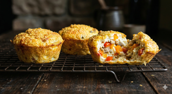 Nutritional Yeast Egg White Muffins (160 Cal, 22g Protein)