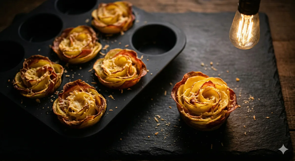 Prosciutto Potato Roses (155 Cal, 9g Protein)
