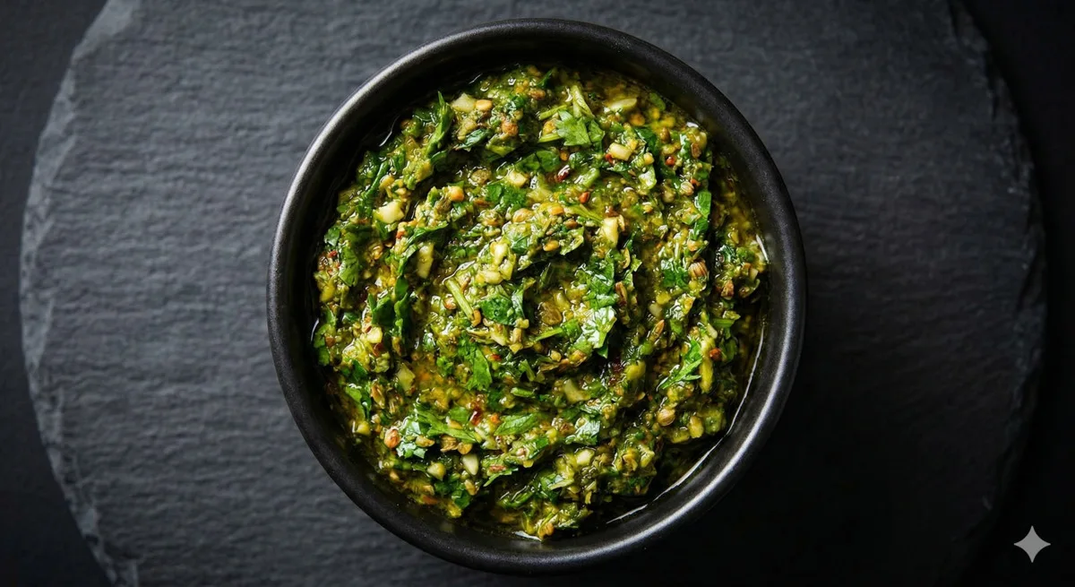Preserved Lemon Chermoula (~15 Cal / 2 Tbsp)