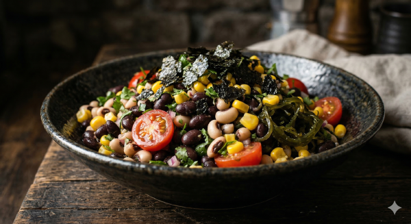 Wakame Cowboy Caviar with Black-Eyed Peas (215 Cal, 13g Protein)